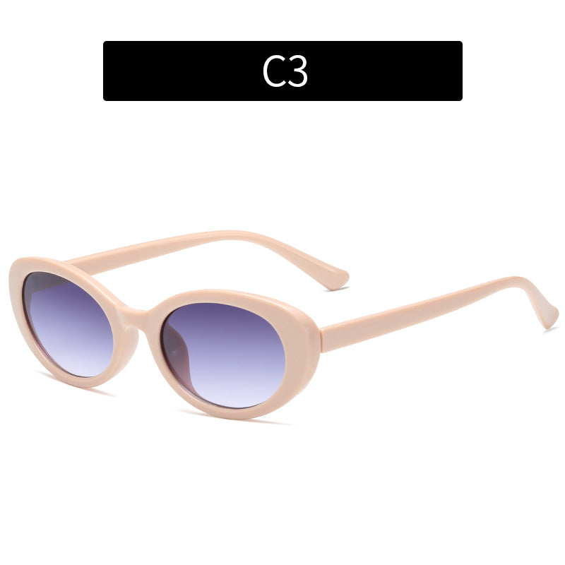 Wholesale PC Small Oval Cat Eye Men's and Women's Sunglasses